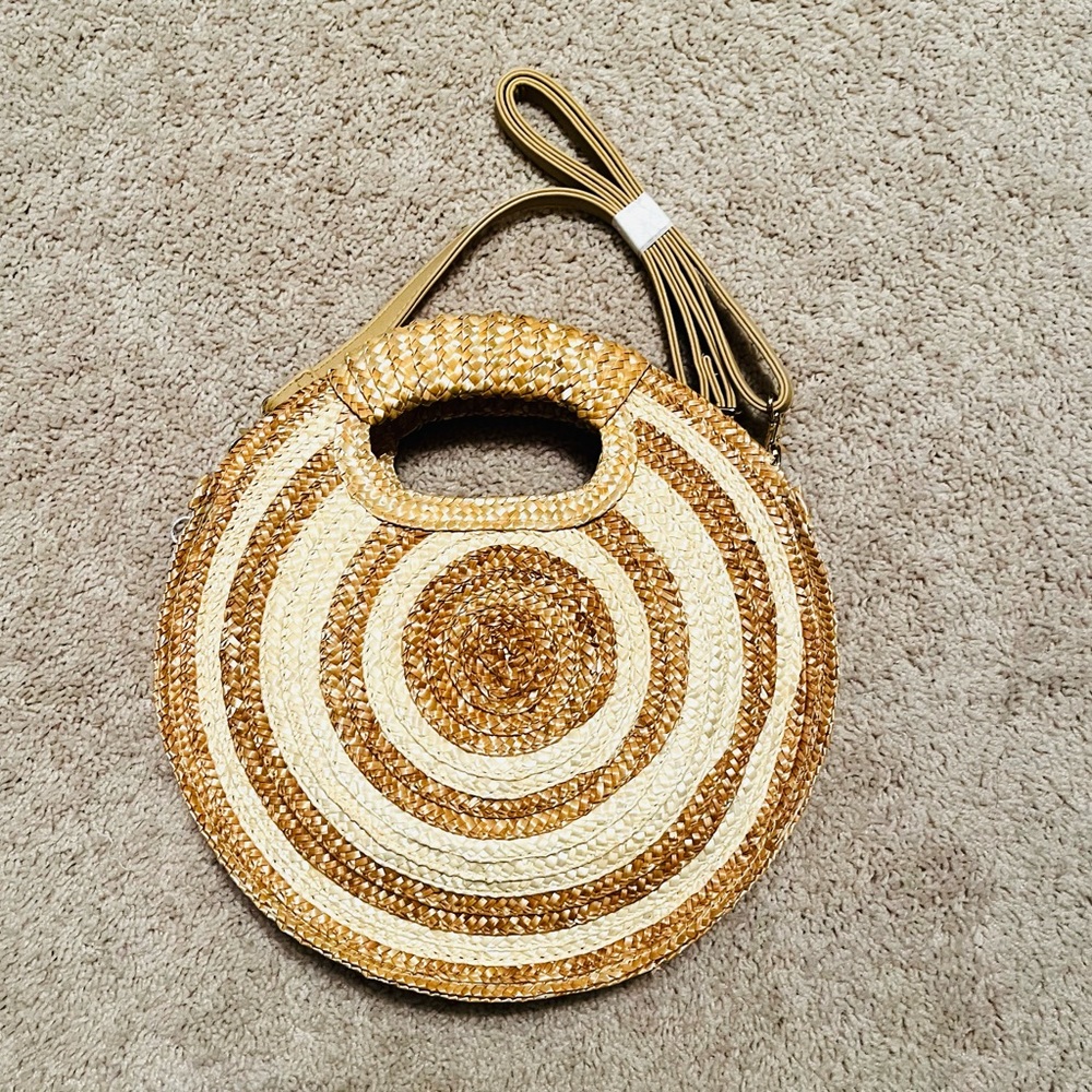 Straw clutch/ cross body bag